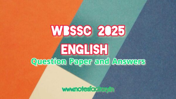 WBSSC English (9-10) 2025 Questions and Answer Keys