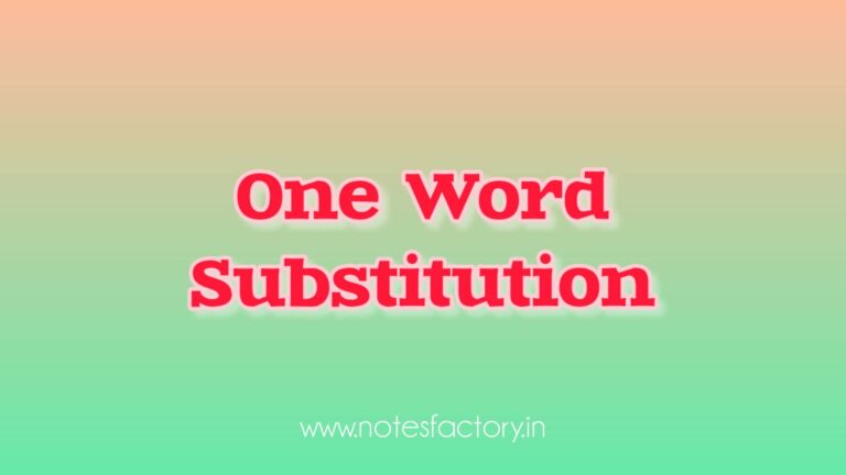 Read more about the article One Word Substitution List